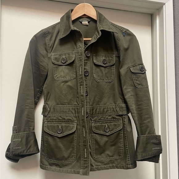 J.Crew Vintage Y2K Utility Army Jacket Olive Green Size S - Picture 2 of 7